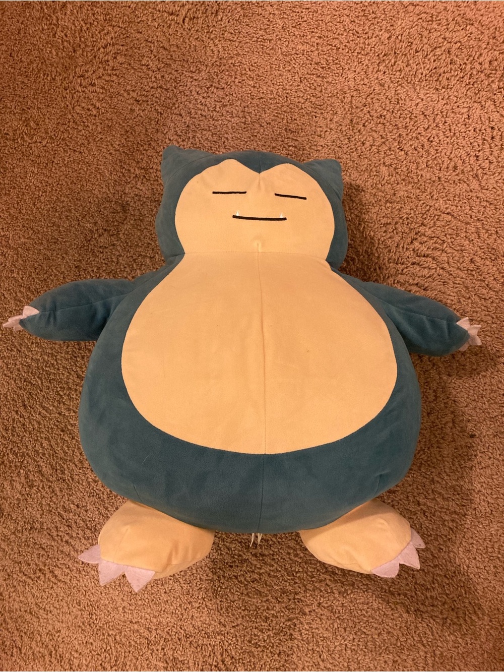 Snorlax Plush Toy - Teal and Cream Pokémon Pillow Plush